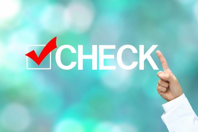 CHECKの文字